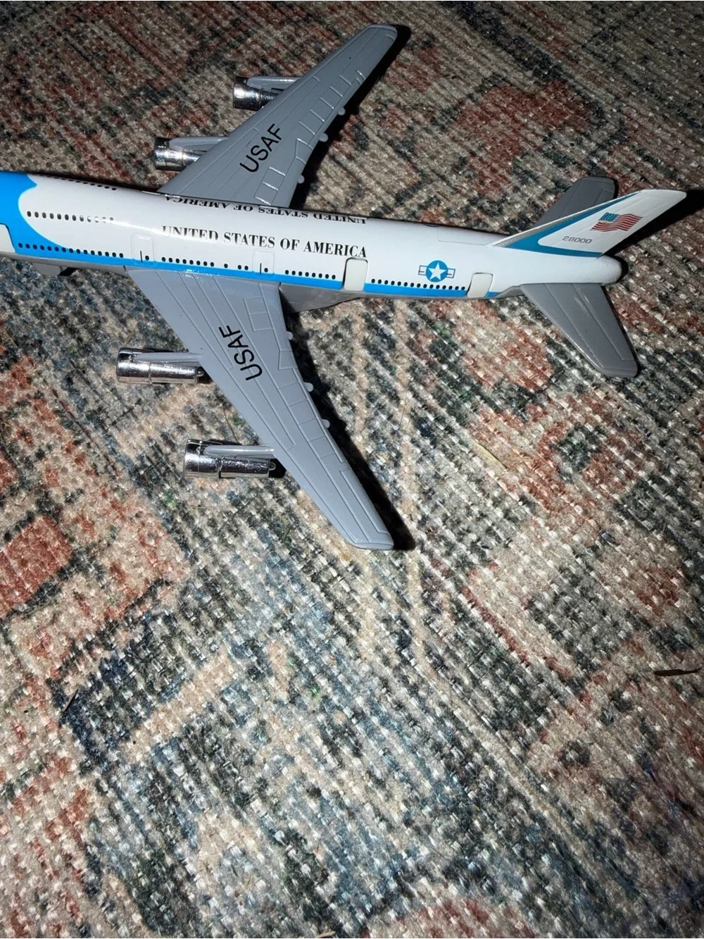 Diecast Airplane USAF 1- 28000 7.5”x 6.25” 1212 w/Opening Doors